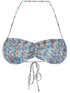 Sian Swimwear haut de bikini Halle à imprimé tweed - Bleu