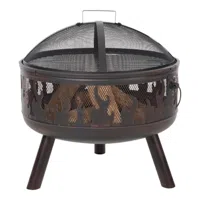 Vuurschaal met grill en deksel van gaas
- Red Fire 
- Kleur: Zwart  
- Afmeting:  x 61 cm x