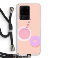 Donut: Samsung Galaxy S20 Ultra Transparant Hoesje met koord