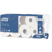 Tork Premium toiletpapier extra soft, 3-laags, 250 vellen, systeem T4, wit, pak van 8 rollen - thumbnail