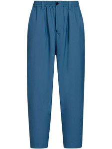 Marni pantalon en laine Tropical à design plissé - Bleu