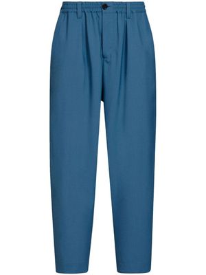 Marni pantalon en laine Tropical à design plissé - Bleu