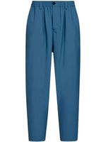 Marni pantalon en laine Tropical à design plissé - Bleu