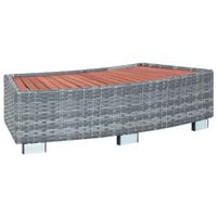 Spa trapje 92x45x25 cm poly rattan grijs - thumbnail