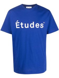 Études Studio t-shirt en coton à logo imprimé - Bleu