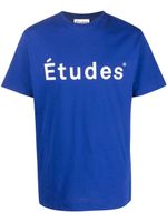 Etudes t-shirt en coton à logo imprimé - Bleu - thumbnail