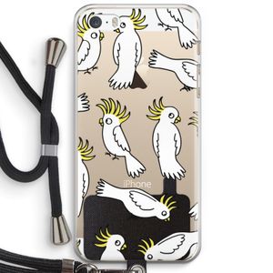 Papegaai: iPhone 5 / 5S / SE Transparant Hoesje met koord