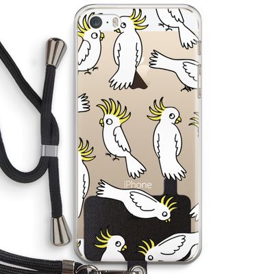 Papegaai: iPhone 5 / 5S / SE Transparant Hoesje met koord