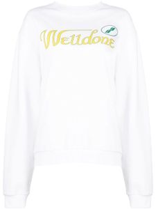 We11done hoodie à logo imprimé - Blanc