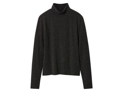 esmara Dames top (Zwart/zilver, L (44/46))