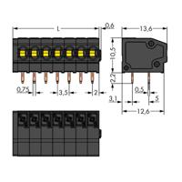 WAGO 805-306/200-604 Veerkrachtklemblok 1.50 mm² Aantal polen 6 Zwart 220 stuk(s)