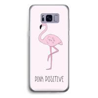 Pink positive: Samsung Galaxy S8 Transparant Hoesje - thumbnail