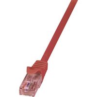 LogiLink CQ2034U RJ45 Netwerkkabel, patchkabel CAT 6 U/UTP 1.00 m Rood Vlambestendig, Snagless 1 stuk(s) - thumbnail