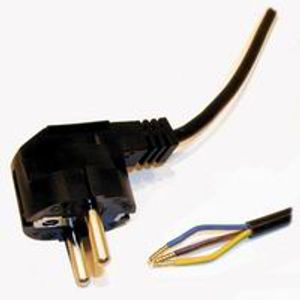 Aansluitsnoer RA 3 M 3 x 0,75mm² zwart