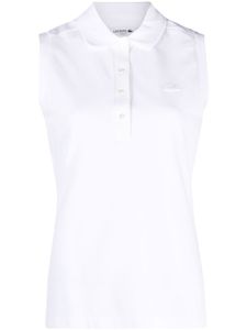 Lacoste polo à design sans manches - Blanc