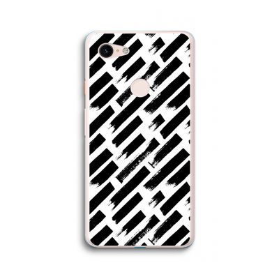 Zwarte vegen: Google Pixel 3 XL Transparant Hoesje