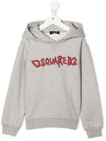 DSQUARED2 KIDS hoodie à logo imprimé - Gris