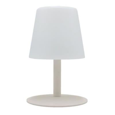 STANDY MINI CREAM Snoerloze tafellamp met crèmekleurige stalen voet - warm wit / koud witte LED voet