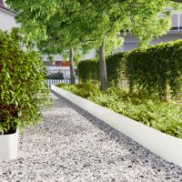 VidaXL Gazonranden 10 st 25x103 cm koudgewalst staal wit