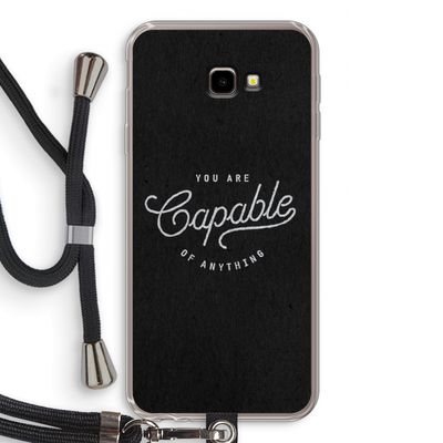 Capable: Samsung Galaxy J4 Plus Transparant Hoesje met koord