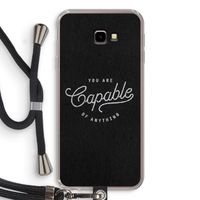 Capable: Samsung Galaxy J4 Plus Transparant Hoesje met koord