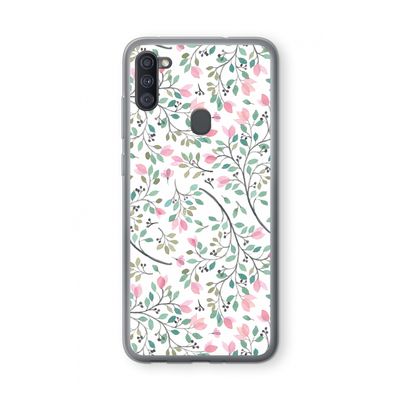 Sierlijke bloemen: Samsung Galaxy A11 Transparant Hoesje