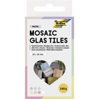 Mozaieksteentjes folia 10x10mm glas pastel assorti | 4 stuks