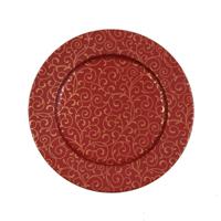 Onderbord Versa Serpentine Rood Metaal 33 x 1,5 x 33 cm