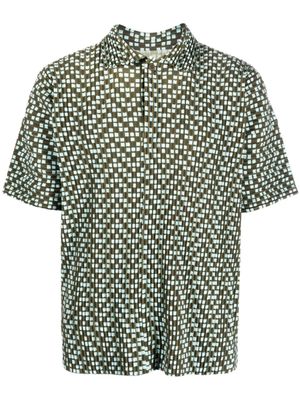 Homme Plissé Issey Miyake chemise imprimée à manches courtes - Vert