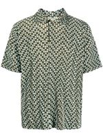 Homme Plissé Issey Miyake chemise imprimée à manches courtes - Vert