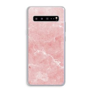Roze marmer: Samsung Galaxy S10 5G Transparant Hoesje