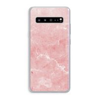 Roze marmer: Samsung Galaxy S10 5G Transparant Hoesje