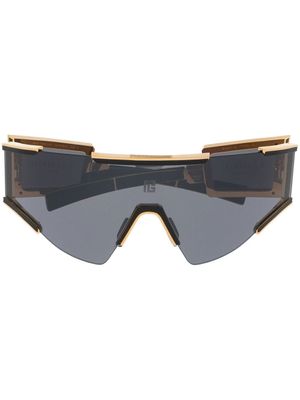 Balmain Eyewear lunettes de soleil à monture oversize - Or