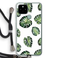 Tropische bladeren: Pixel 5 Transparant Hoesje met koord