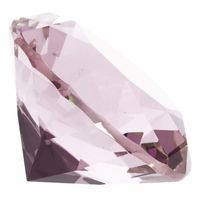 Decoratie diamanten/edelstenen/kristallen lichtroze 5 cm