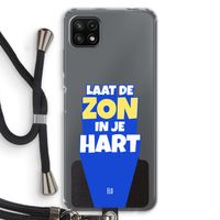 Laat de zon in je hart: Samsung Galaxy A22 5G Transparant Hoesje met koord