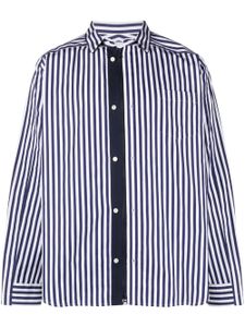 sacai chemise en coton à rayures - Bleu