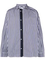 sacai chemise en coton à rayures - Bleu - thumbnail