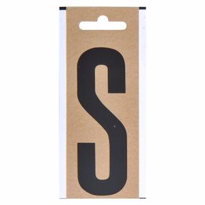 Letter sticker S zwart 10 cm   -