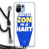 Laat de zon in je hart: Xiaomi Mi 11 Lite Transparant Hoesje met koord