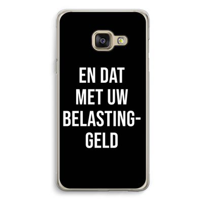 Belastinggeld - Zwart: Samsung A3 (2017) Transparant Hoesje