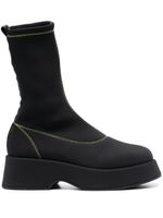 GANNI bottines Retro Flatform - Noir