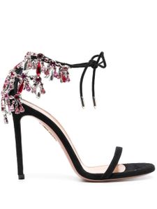 Aquazzura sandales Galatic à ornements en cristal - Noir