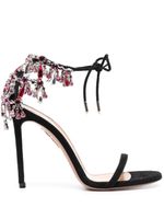 Aquazzura sandales Galatic à ornements en cristal - Noir
