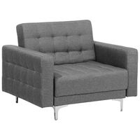 Beliani ABERDEEN - Fauteuil-Grijs-Polyester - thumbnail