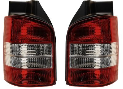 Set Achterlichten passend voor Volkswagen Transporter T5 2003-2015 - Rood/Wit DLVWR61