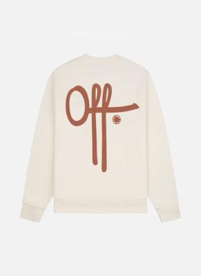 Off The Pitch Full Stop Sweater Heren Gebroken Wit - Maat L - Kleur: Gebroken Wit | Soccerfanshop