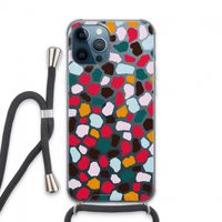 Colored Giraffe: iPhone 13 Pro Max Transparant Hoesje met koord