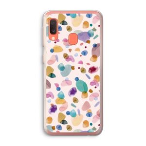 Terrazzo Memphis Pink: Samsung Galaxy A20e Transparant Hoesje