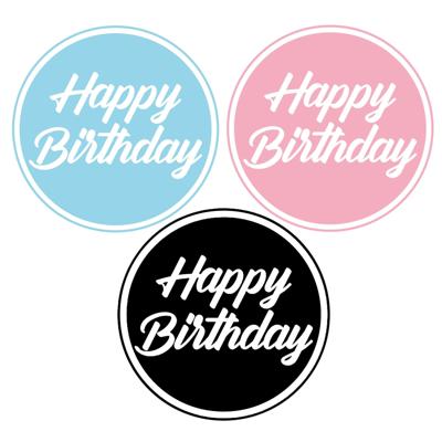 Happy Birthday bierviltjes - glazen onderzetters - 30x stuks - D10 cm - Verjaardag tafel artikelen Happy Birthday bierviltjes - glazen onderzetters - 30x stuks - D10 cm - Verjaardag tafel artikelen